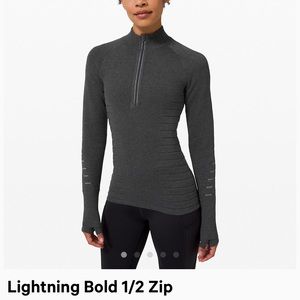 Lululemon lightening bolt 1/2 zip